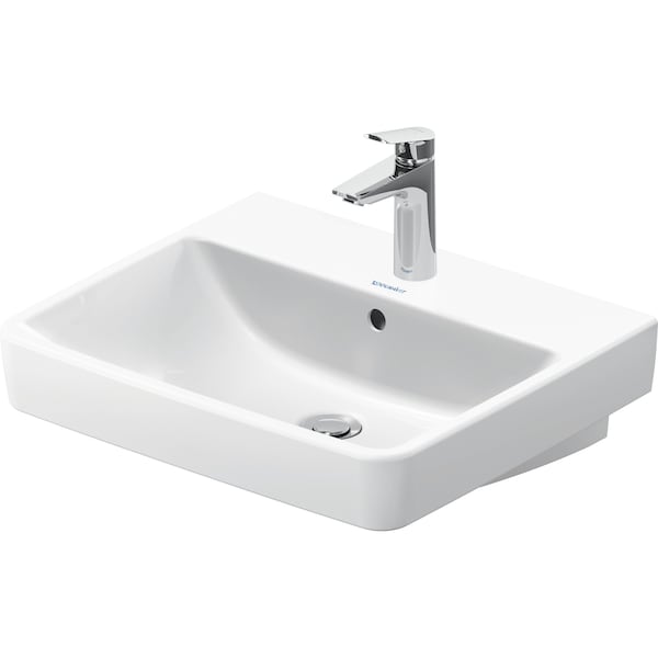 Duravit No.1 Sink 21 5/8 White High Gloss, Faucet Hole Platform, Number Of Faucet Holes: 1, Overflow - 23755500002 - main